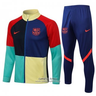 Chandal de Chaqueta del Barcelona 2021/2022 Azul y Rojo