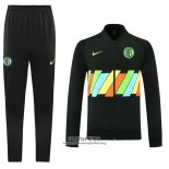 Chandal de Chaqueta del Inter Milan 2021 Negro