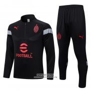 Chandal de Sudadera del AC Milan 2022/2023 Negro