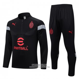 Chandal de Sudadera del AC Milan 2022/2023 Negro