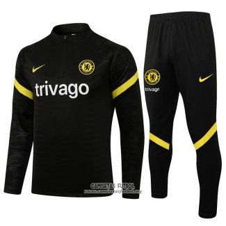 Chandal de Sudadera del Chelsea 2021/2022 Negro