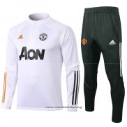 Chandal de Sudadera del Manchester United 2020/2021 Blanco