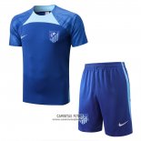 Chandal del Atletico Madrid Manga Corta 2022-2023 Azul - Pantalon Corto