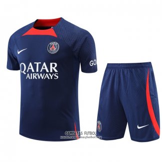 Chandal del Paris Saint-Germain Manga Corta 2022/2023 Azul Oscuro - Pantalon Corto