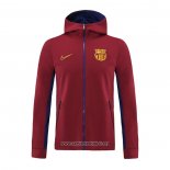 Chaqueta con Capucha del Barcelona 2020/2021 Rojo