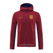 Chaqueta con Capucha del Barcelona 2020/2021 Rojo