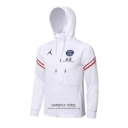 Chaqueta con Capucha del Paris Saint-Germain 2021/2022 Blanco