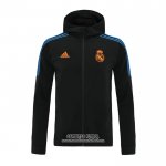 Chaqueta con Capucha del Real Madrid 2021/2022 Negro