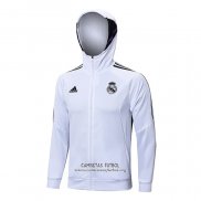 Chaqueta con Capucha del Real Madrid 2022/2023 Blanco