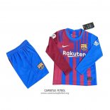 Camiseta Barcelona Primera Manga Larga Nino 2021/2022