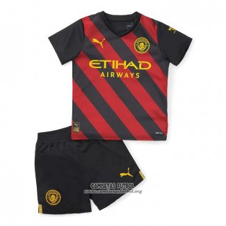 Camiseta Manchester City Segunda Nino 2022/2023