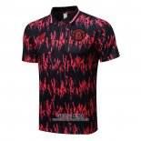 Camiseta Polo del Manchester United 2022/2023 Rojo y Negro