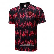 Camiseta Polo del Manchester United 2022/2023 Rojo y Negro