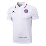 Camiseta Polo del Paris Saint-Germain Jordan 2021/2022 Blanco