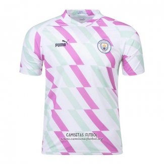 Camiseta Pre Partido del Manchester City 2023 Blanco