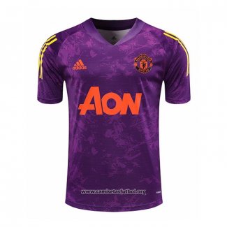 Camiseta de Entrenamiento Manchester United 2020/2021 Purpura