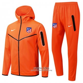 Chandal con Capucha del Atletico Madrid 2022/2023 Naranja