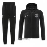 Chandal con Capucha del Barcelona 2022/2023 Negro