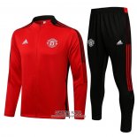 Chandal de Chaqueta del Manchester United 2021/2022 Rojo y Negro