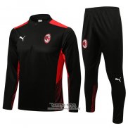 Chandal de Sudadera del AC Milan 2021/2022 Negro