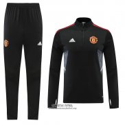 Chandal de Sudadera del Manchester United 2022/2023 Negro