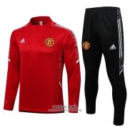 Chandal de Sudadera del Manchester United UCL 2021/2022 Rojo