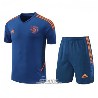 Chandal del Manchester United Manga Corta 2022/2023 Azul - Pantalon Corto