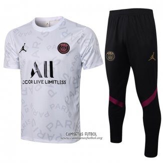 Chandal del Paris Saint-Germain Jordan Manga Corta 2021/2022 Blanco