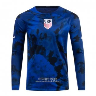 Camiseta Estados Unidos Segunda Manga Larga 2022