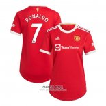 Camiseta Manchester United Jugador Ronaldo Primera Mujer 2021/2022