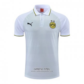 Camiseta Polo del Borussia Dortmund 2022/2023 Blanco y Verde