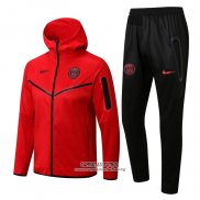 Chandal con Capucha del Paris Saint-Germain 2022/2023 Rojo