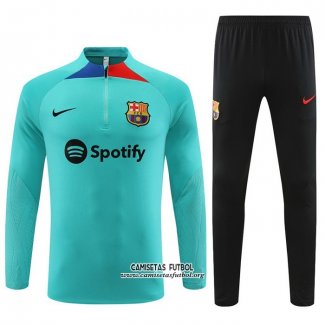 Chandal de Sudadera del Barcelona Nino 202023/2024 Verde