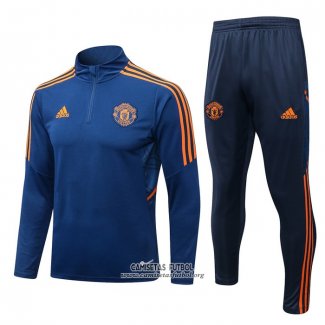 Chandal de Sudadera del Manchester United 2022/2023 Azul