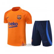 Chandal del Barcelona Manga Corta 2022/2023 Naranja - Pantalon Corto