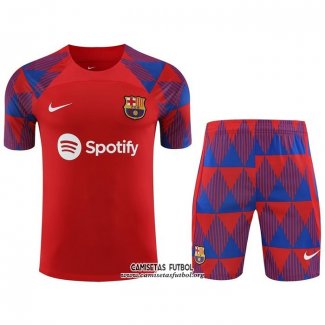 Chandal del Barcelona Manga Corta 2023/2024 Rojo - Pantalon Corto