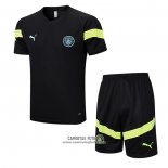 Chandal del Manchester City Manga Corta 2022/2023 Negro - Pantalon Corto