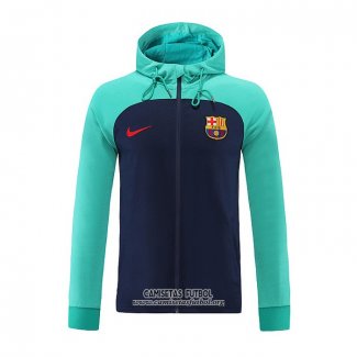 Chaqueta con Capucha del Barcelona 2022/2023 Verde y Azul