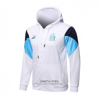 Chaqueta con Capucha del Olympique Marsella 2021/2022 Blanco