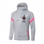 Chaqueta con Capucha del Paris Saint-Germain 2021/2022 Gris