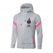 Chaqueta con Capucha del Paris Saint-Germain 2021/2022 Gris