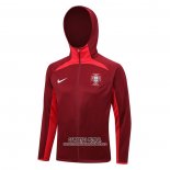 Chaqueta con Capucha del Portugal 2023/2024 Rojo