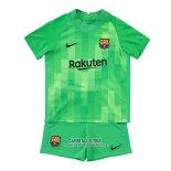 Camiseta Barcelona Portero Nino 2021/2022 Verde