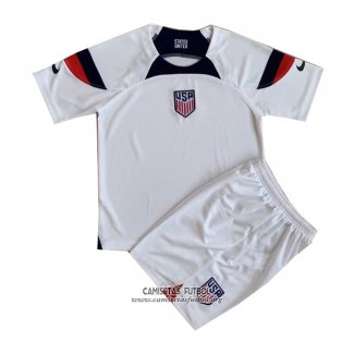 Camiseta Estados Unidos Primera Nino 2022