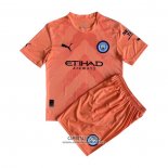 Camiseta Manchester City Portero Nino 2022/2023 Naranja