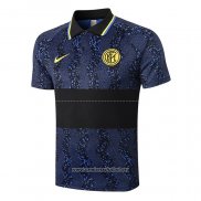 Camiseta Polo del Inter Milan 2020/2021 Azul y Negro