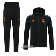 Chandal con Capucha del Real Madrid 2021/2022 Negro