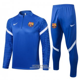 Chandal de Sudadera del Barcelona 2021/2022 Azul