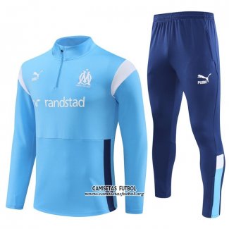 Chandal de Sudadera del Olympique Marsella 2023/2024 Azul