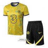 Chandal del Chelsea Manga Corta 2022/2023 Amarillo - Pantalon Corto